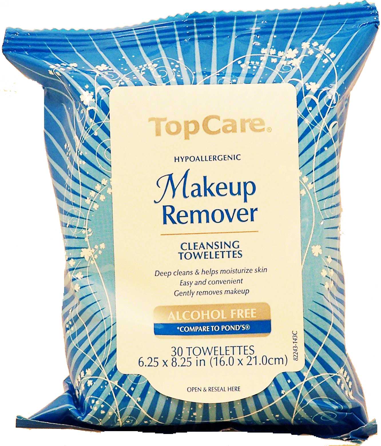 Top Care  makeup remover, hypoallergenic, cleansing towelettes, alcohol free Full-Size Picture